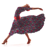 Popeline Flamenco Oeillet Fond Noir - Ribes y Casals