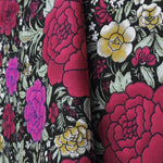 Popeline Flamenco Oeillet Fond Noir - Ribes y Casals