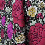 Popeline Flamenco Oeillet Fond Noir - Ribes y Casals