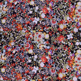 Popeline Flamenco Fleur Kimono Noir - Ribes y Casals