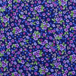 Popeline Flamenco Liberty Marguerites Bleu Marine - Ribes y Casals