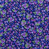 Popeline Flamenco Liberty Marguerites Bleu Marine - Ribes y Casals