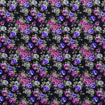 Popeline Flamenco Liberty Roses Noir - Ribes y Casals