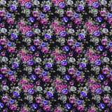 Popeline Flamenco Liberty Roses Noir - Ribes y Casals