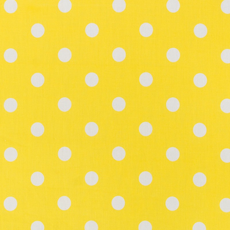 Popeline Flamenco à Pois Fond Jaune - Ribes y Casals