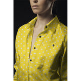 Popeline Flamenco à Pois Fond Jaune - Ribes y Casals