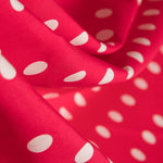 Popeline Flamenco à Pois Fond Rouge - Ribes y Casals