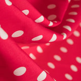 Popeline Flamenco à Pois Fond Rouge - Ribes y Casals