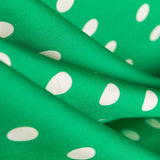 Popeline Flamenco à Pois Fond Vert - Ribes y Casals