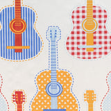 Popeline Guitares Écru - Ribes y Casals