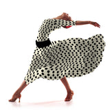 Popeline à Pois Fond Écru 3,5cm - Ribes y Casals