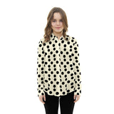 Popeline à Pois Fond Écru 3,5cm - Ribes y Casals