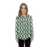 Popeline à Pois Fond Vert d&#39;Eau 3,5cm - Ribes y Casals