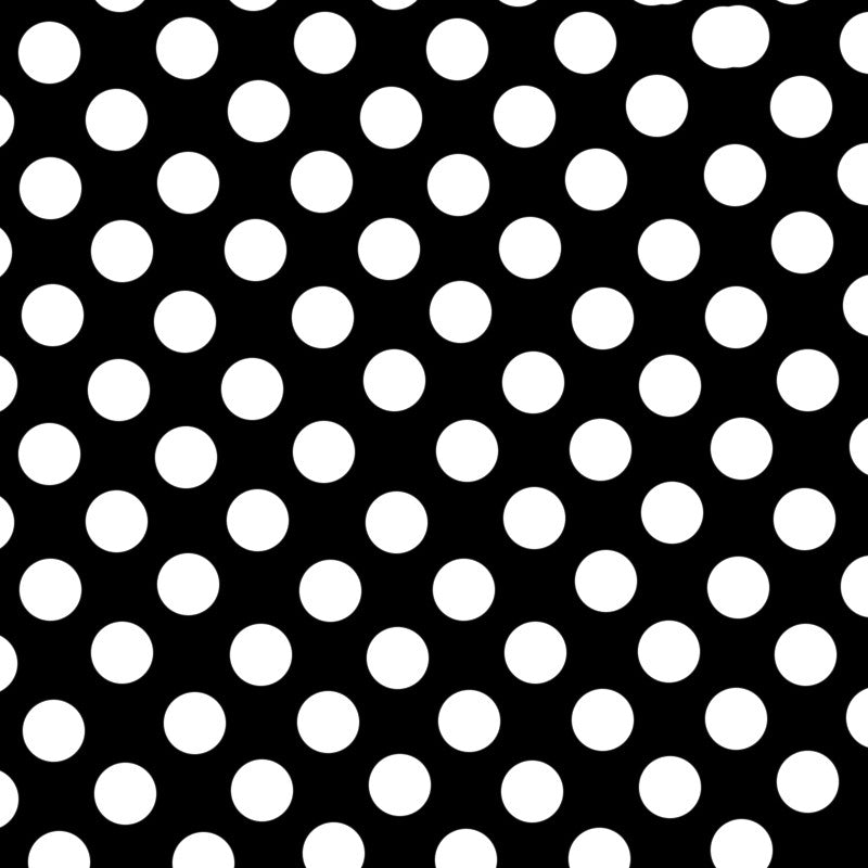 Popeline à Pois Flamenco Fond Noir 15mm - Ribes y Casals