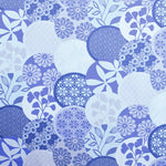 Popeline Panneau Floral Bleu - Ribes y Casals