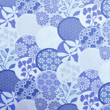 Popeline Panneau Floral Bleu - Ribes y Casals