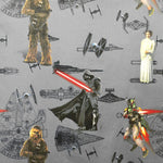 Popeline Star Wars Gris - Ribes y Casals