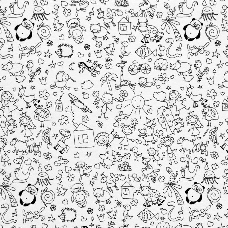 Jersey Coton Dessins Blanc - Ribes y Casals