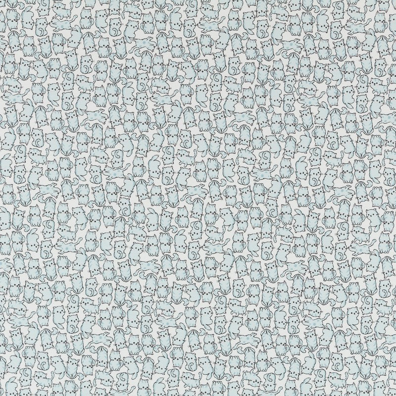 Tissu Maille Chatons Bleu - Ribes y Casals