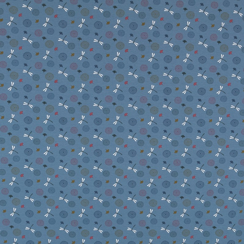 Tissu Maille Insectes Bleu - Ribes y Casals
