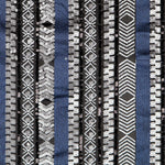 Tissu Lycra Paillettes Ethnique Bleu - Ribes y Casals