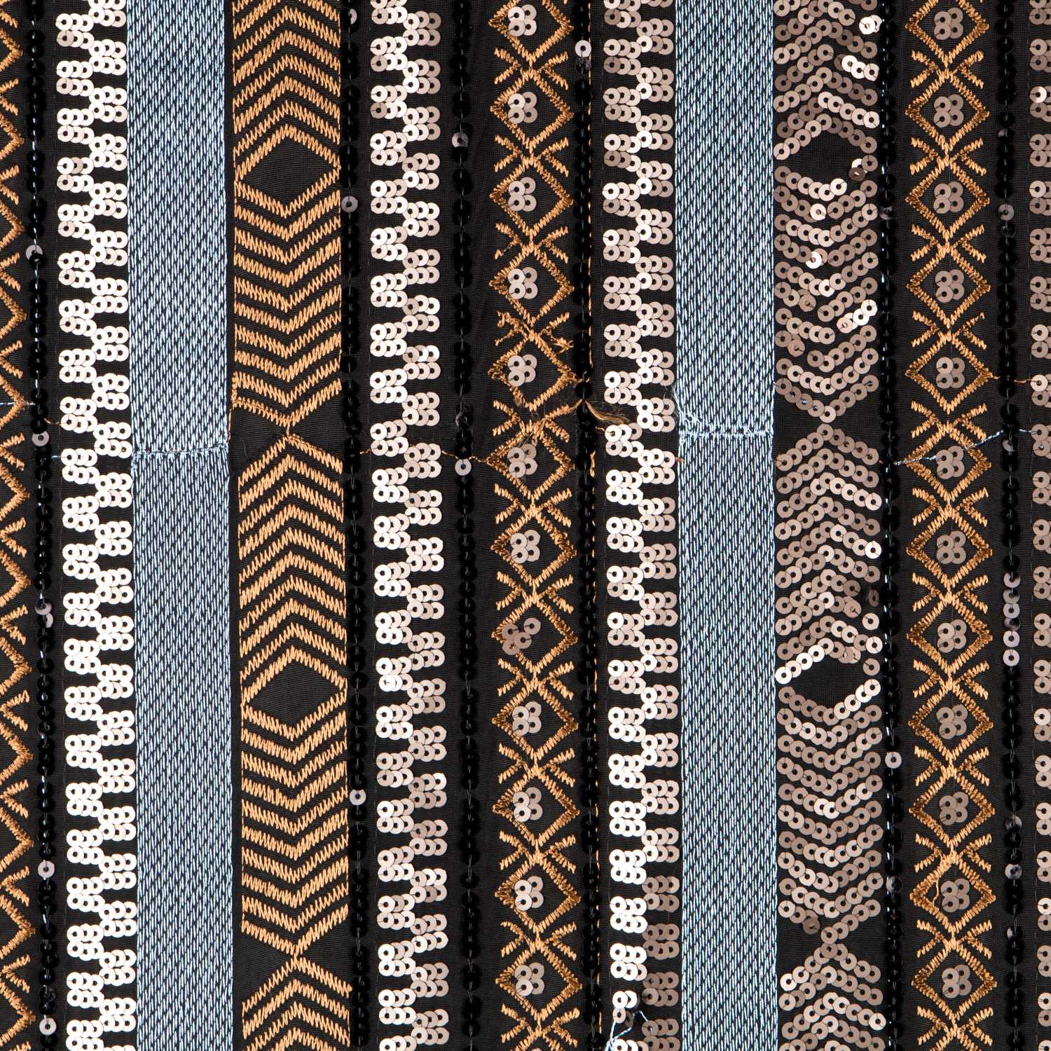 Tissu Lycra Paillettes Ethnique Cuivre - Ribes y Casals