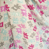 Tissu Maille Oursons Fuchsia - Ribes y Casals