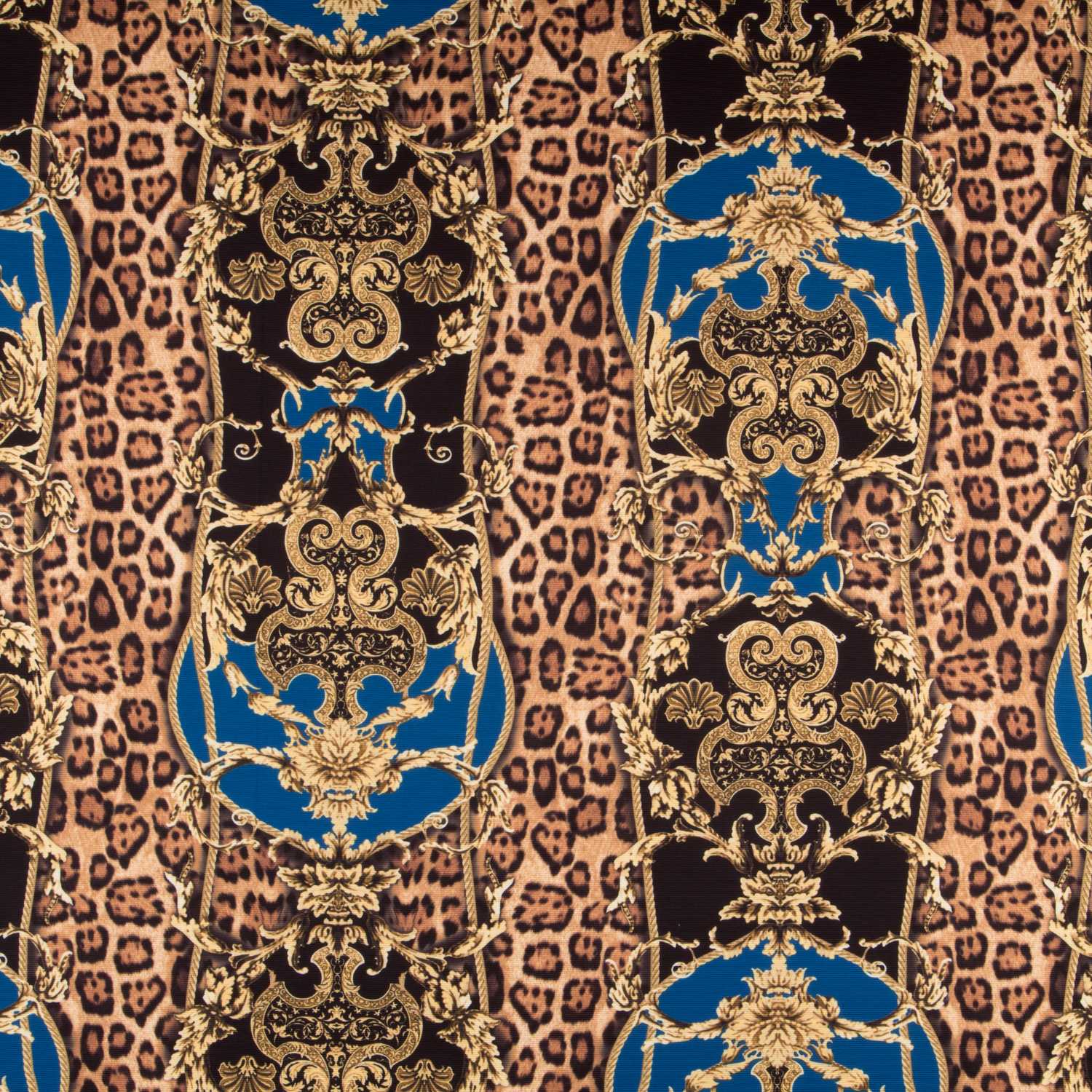 Maille Ottoman Léopard Winter Bleu - Ribes y Casals