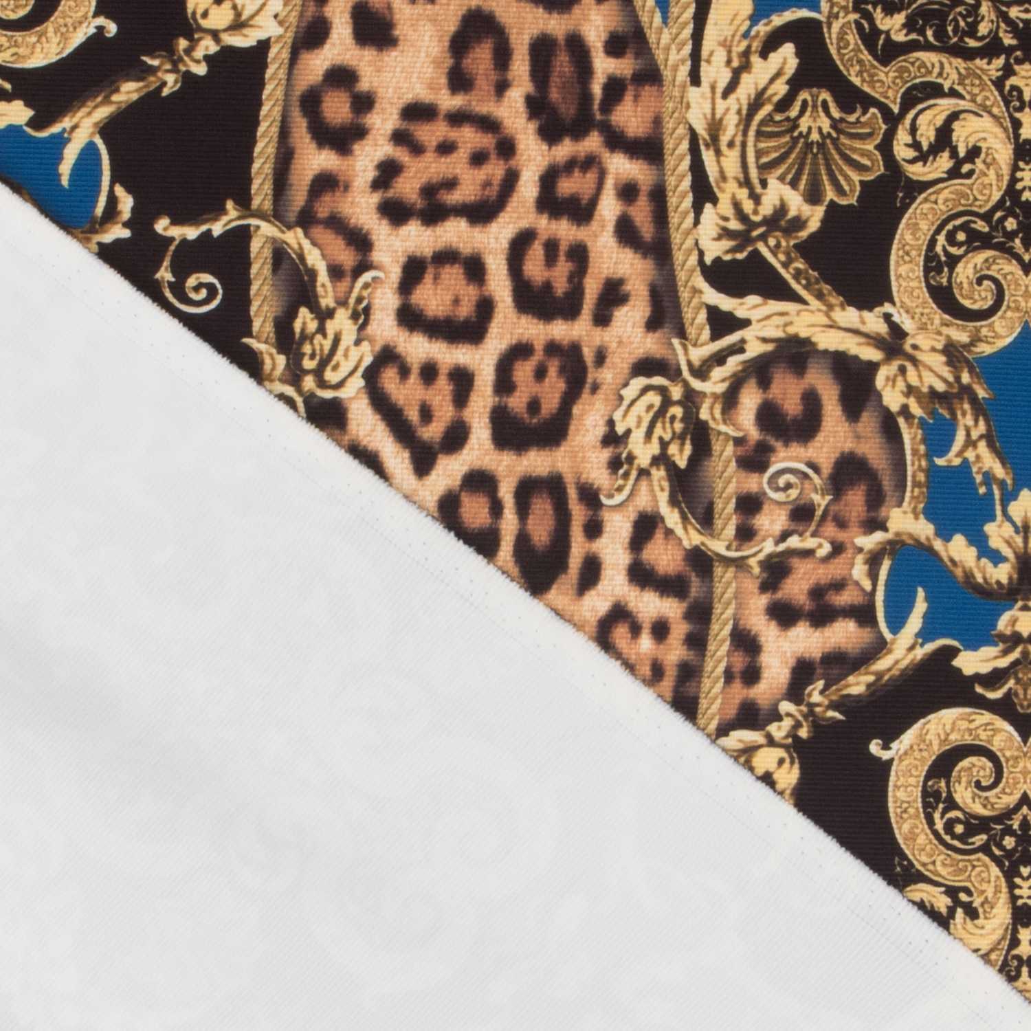 Maille Ottoman Léopard Winter Bleu - Ribes y Casals