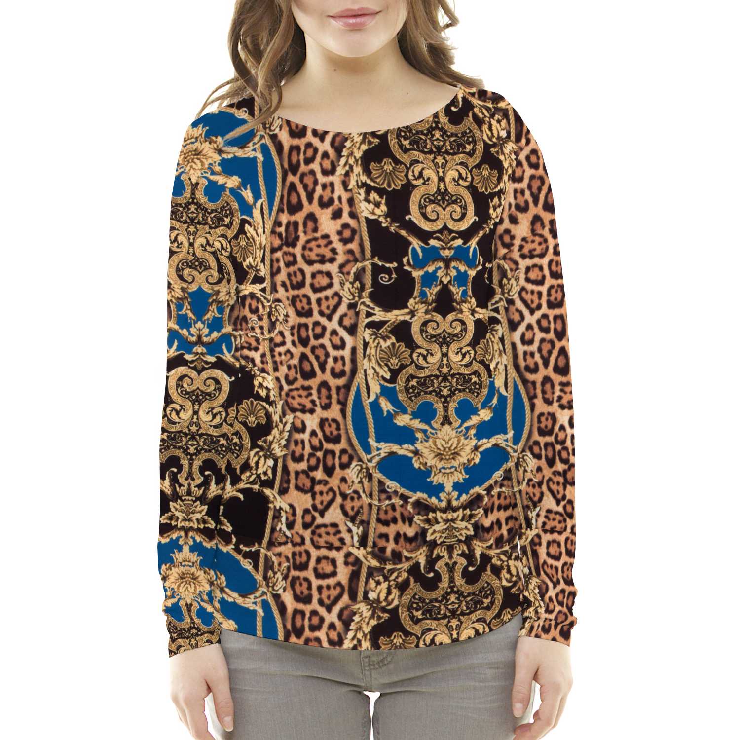 Maille Ottoman Léopard Winter Bleu - Ribes y Casals