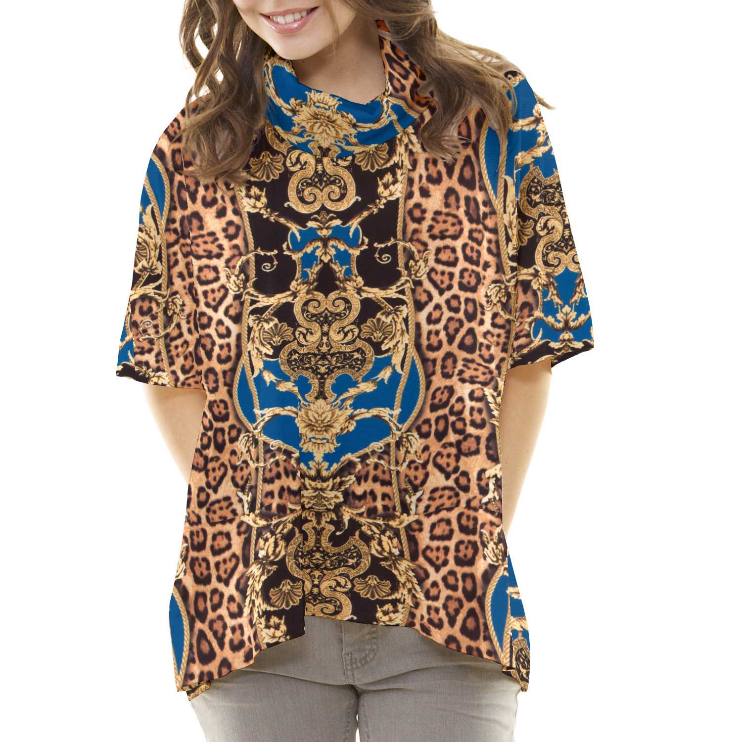 Maille Ottoman Léopard Winter Bleu - Ribes y Casals