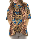 Maille Ottoman Léopard Winter Bleu - Ribes y Casals