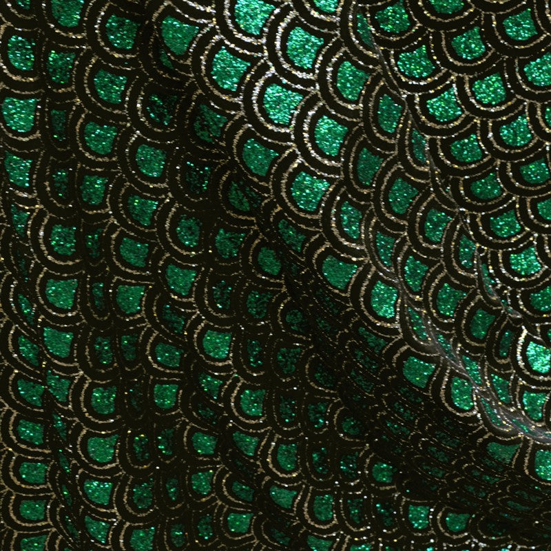 Tissu Jersey à Paillettes Diamant Vert - Ribes y Casals