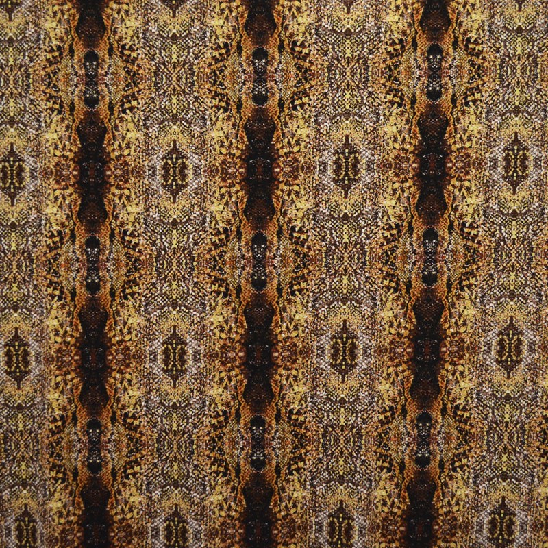 Tissu Jersey Viscose Mosaique Ocre - Ribes y Casals