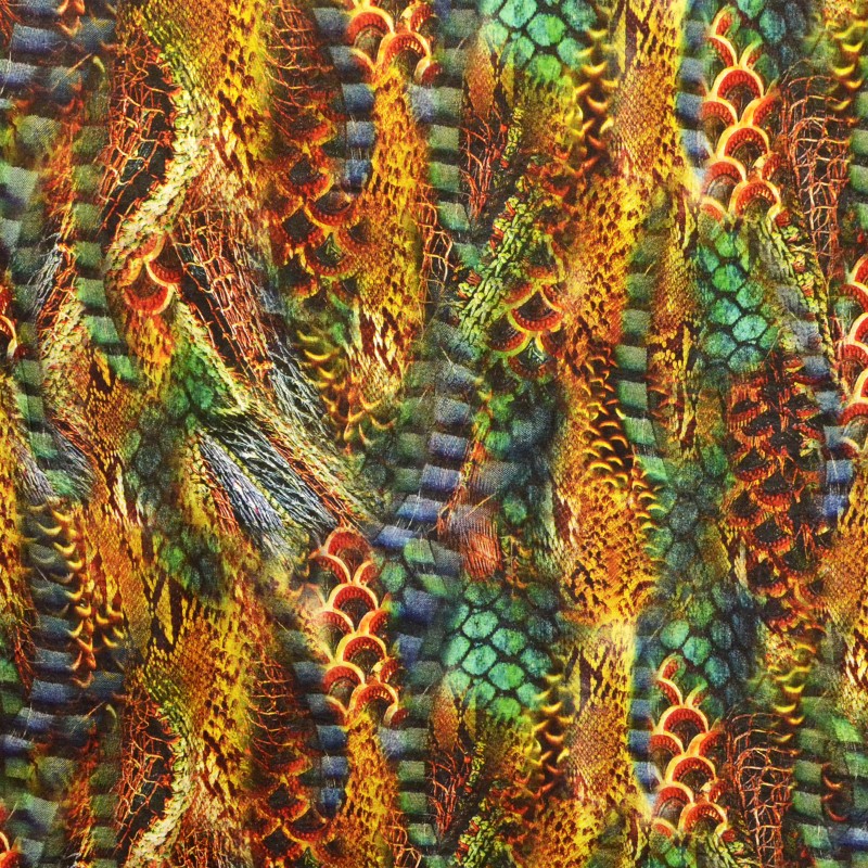 Jersey Viscose Serpent Orange - Ribes y Casals