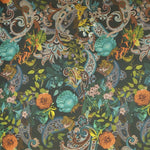 Toile Satinée Mikado Cachemire Vert Bouteille - Ribes y Casals