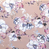 Toile Satinée Mikado Tâches Fleur Nude - Ribes y Casals