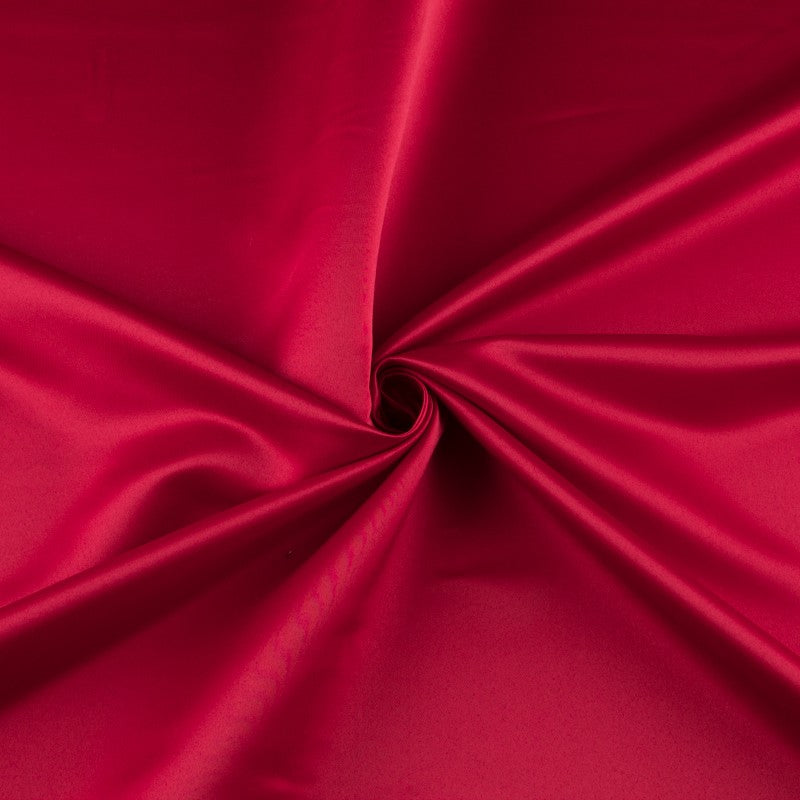 Tissu Satin Polyester Rouge Rubis - Ribes y Casals