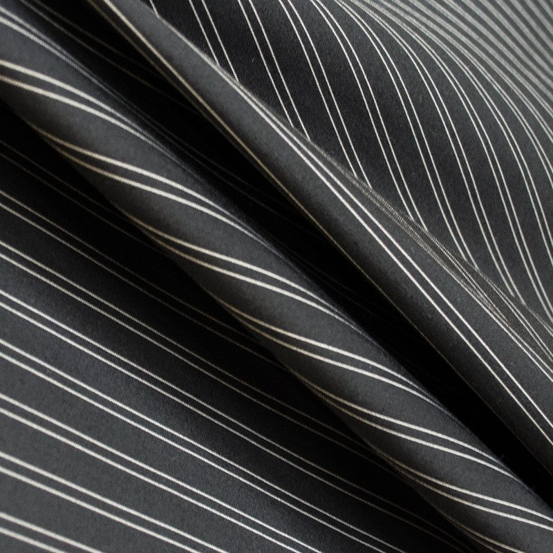 Tissu Rayure Diplomatique Noir - Ribes y Casals