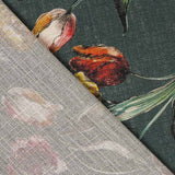 Tissu Rustique Fleurs Vert Foncé - Ribes y Casals