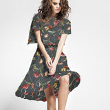 Tissu Rustique Fleurs Vert Foncé - Ribes y Casals