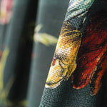 Tissu Rustique Fleurs Vert Foncé - Ribes y Casals