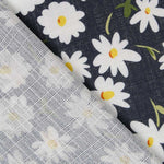 Tissu Rustique Marguerites Bleu Foncé - Ribes y Casals