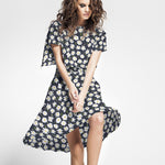 Tissu Rustique Marguerites Bleu Foncé - Ribes y Casals