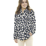 Tissu Rustique Marguerites Bleu Foncé - Ribes y Casals