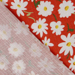 Tissu Rustique Marguerites Rouges - Ribes y Casals