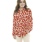 Tissu Rustique Marguerites Rouges - Ribes y Casals