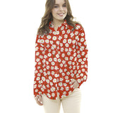 Tissu Rustique Marguerites Rouges - Ribes y Casals