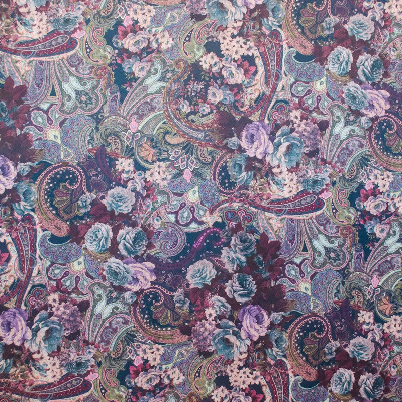 Sergé Polyester Cachemire Grenat - Ribes y Casals
