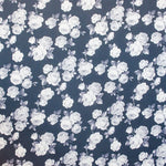 Sergé Polyester Fleurs Gris - Ribes y Casals